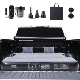 VEVOR Truck Bed Air Mattress, for 5.5-5.8 ft Full Size Short Truck Beds, Inflatable Air Mattress Camping Bed with 12V Air Pump 2 Pillows, Carry Bag