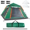 4-5 Person Camping Tent Outdoor Foldable Waterproof Tent with 2 Mosquito Nets Windows Carrying Bag for Hiking Climbing Adventure Fishing