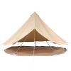 VEVOR 3-5 Person Canvas Glamping Bell Tent, Breathable Waterproof Yurt Tent with Stove Jack and Detachable Side Wall for Family Camping