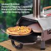 Semi-Automatic Silver 12 Outdoor Pizza Oven Portable Wood Fired Pizza Oven Outdoor Cooking Pizza Maker Portable Pizza Oven for Authentic Stone Baked P