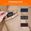 USB Heated Blanket Electric Heated Poncho Shawl Wrap Throw with Zipper Arm Holes Pocket 3 Heating Levels 6 Zones Dual Switch 5V/2A Machine Washable fo