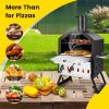 2-Layer Pizza Oven with Removable Cooking Rack and Folding Legs