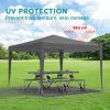 10'x10' EZ Pop Up Canopy Outdoor Portable Party Folding Tent with Removable Sidewalls + Carry Bag + 4pcs Weight Bag