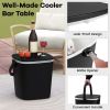 Portable Cooler Bar Table with Bottle Opener for Camping Travel