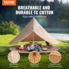 VEVOR 5-8 Person Canvas Glamping Bell Tent, Breathable Waterproof Yurt Tent with Stove Jack and Detachable Side Wall for Family Camping